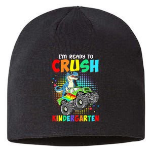 I'm Ready To Crush Kindergarten Dinosaur Back To School Sustainable Beanie