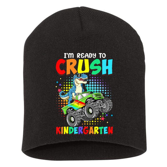 I'm Ready To Crush Kindergarten Dinosaur Back To School Short Acrylic Beanie