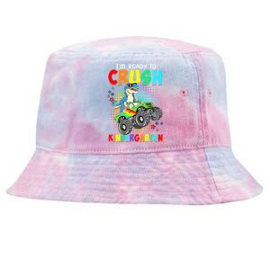 I'm Ready To Crush Kindergarten Dinosaur Back To School Tie-Dyed Bucket Hat