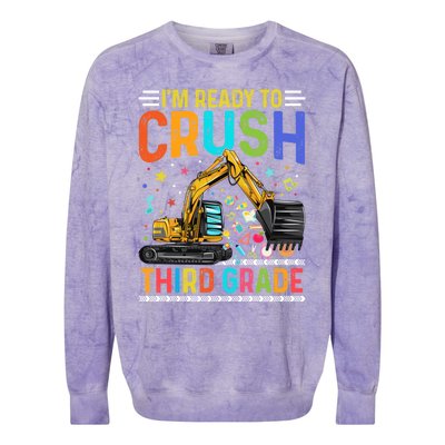 Im Ready To Crush Third Grade Team 3Rd Grade Teacher Gift Colorblast Crewneck Sweatshirt