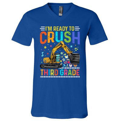 Im Ready To Crush Third Grade Team 3Rd Grade Teacher Gift V-Neck T-Shirt