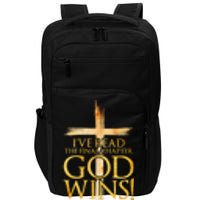 IVe Read The Final Chapter God Wins Christian Faith Cross Impact Tech Backpack