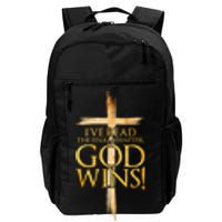 IVe Read The Final Chapter God Wins Christian Faith Cross Daily Commute Backpack