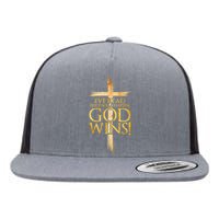 IVe Read The Final Chapter God Wins Christian Faith Cross Flat Bill Trucker Hat