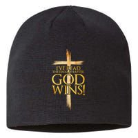 IVe Read The Final Chapter God Wins Christian Faith Cross Sustainable Beanie