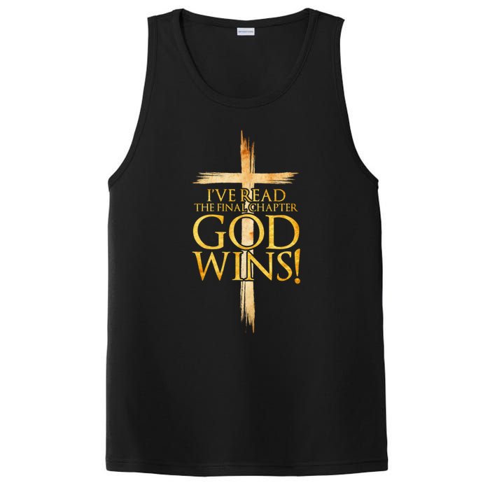 IVe Read The Final Chapter God Wins Christian Faith Cross PosiCharge Competitor Tank