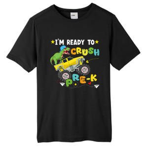 Im Ready To Crush PreK T Rex Dinosaur Truck Back To School Tall Fusion ChromaSoft Performance T-Shirt