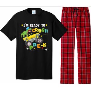 Im Ready To Crush PreK T Rex Dinosaur Truck Back To School Pajama Set