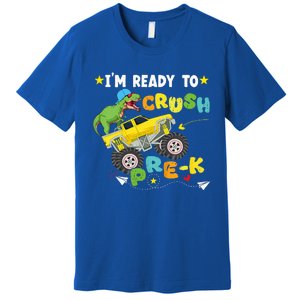 Im Ready To Crush PreK T Rex Dinosaur Truck Back To School Premium T-Shirt