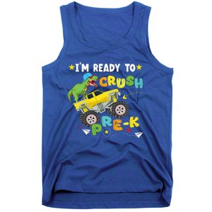 Im Ready To Crush PreK T Rex Dinosaur Truck Back To School Tank Top