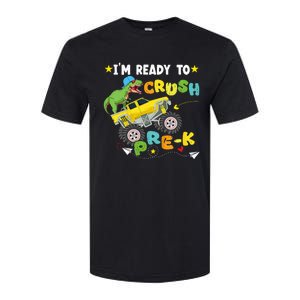 Im Ready To Crush PreK T Rex Dinosaur Truck Back To School Softstyle CVC T-Shirt