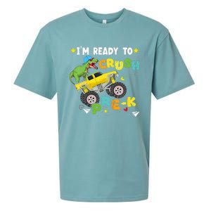 Im Ready To Crush PreK T Rex Dinosaur Truck Back To School Sueded Cloud Jersey T-Shirt