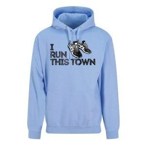 I Run This Town Funny Running Unisex Surf Hoodie