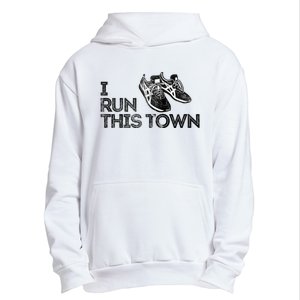 I Run This Town Funny Running Urban Pullover Hoodie