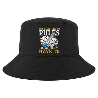 I Read The Rules Board Gaming Tabletop Board Game Meeple Cool Comfort Performance Bucket Hat