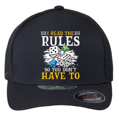 I Read The Rules Board Gaming Tabletop Board Game Meeple Flexfit Unipanel Trucker Cap