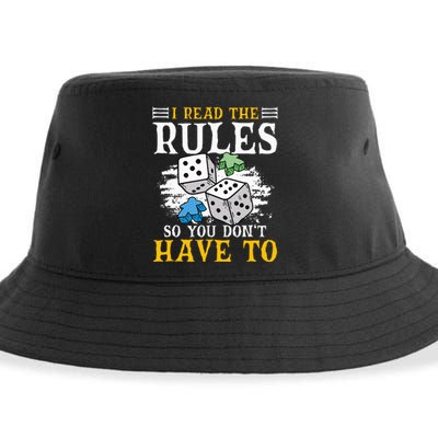 I Read The Rules Board Gaming Tabletop Board Game Meeple Sustainable Bucket Hat