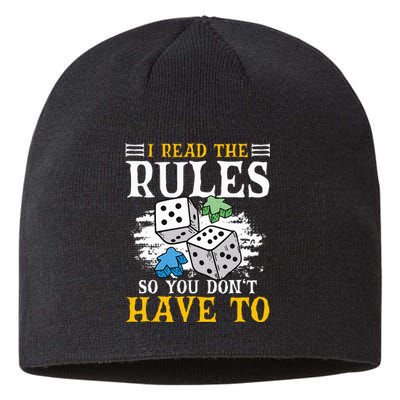 I Read The Rules Board Gaming Tabletop Board Game Meeple Sustainable Beanie