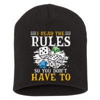 I Read The Rules Board Gaming Tabletop Board Game Meeple Short Acrylic Beanie