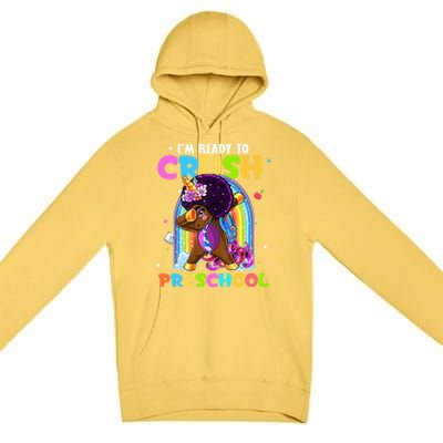 Im Ready To Crush Preschool Rainbow Unicorn Back To School Cute Gift Premium Pullover Hoodie