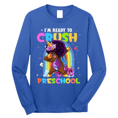 Im Ready To Crush Preschool Rainbow Unicorn Back To School Cute Gift Long Sleeve Shirt