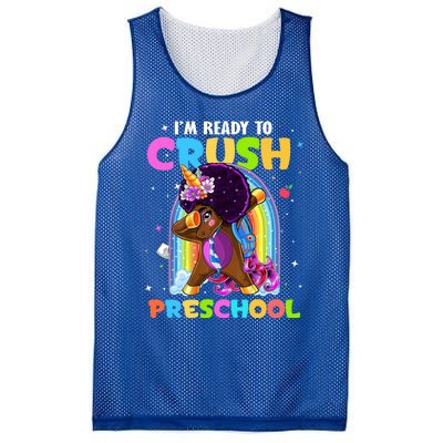 Im Ready To Crush Preschool Rainbow Unicorn Back To School Cute Gift Mesh Reversible Basketball Jersey Tank