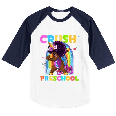 Im Ready To Crush Preschool Rainbow Unicorn Back To School Cute Gift Baseball Sleeve Shirt