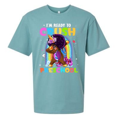 Im Ready To Crush Preschool Rainbow Unicorn Back To School Cute Gift Sueded Cloud Jersey T-Shirt