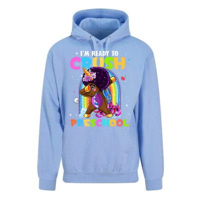 Im Ready To Crush Preschool Rainbow Unicorn Back To School Cute Gift Unisex Surf Hoodie