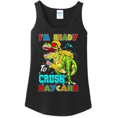 I'm Ready To Crush Daycare Back To School Dinosaur Ladies Essential Tank