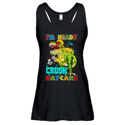 I'm Ready To Crush Daycare Back To School Dinosaur Ladies Essential Flowy Tank