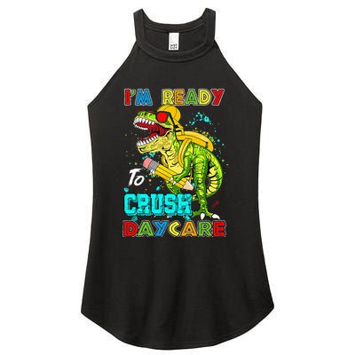 I'm Ready To Crush Daycare Back To School Dinosaur Women's Perfect Tri Rocker Tank