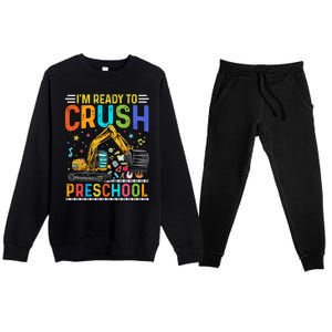 Im Ready To Crush Preschool Team Preschool Teacher Great Gift Premium Crewneck Sweatsuit Set