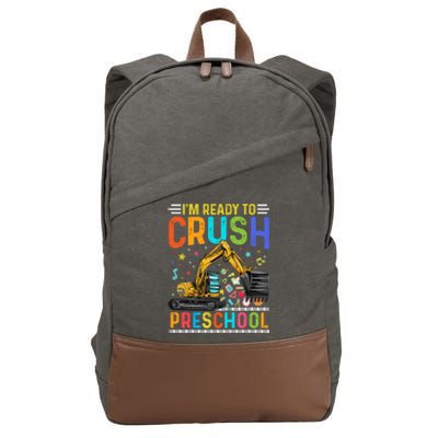 Im Ready To Crush Preschool Team Preschool Teacher Great Gift Cotton Canvas Backpack