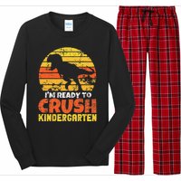 I'm Ready To Crush Kindergarten Dinosaur First Day Of School Long Sleeve Pajama Set