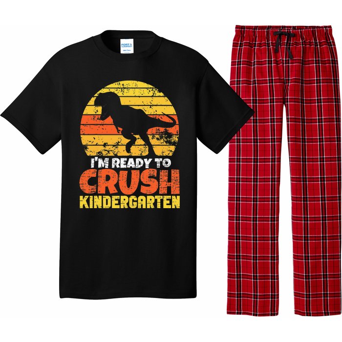 I'm Ready To Crush Kindergarten Dinosaur First Day Of School Pajama Set