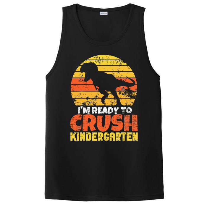 I'm Ready To Crush Kindergarten Dinosaur First Day Of School PosiCharge Competitor Tank