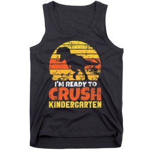 I'm Ready To Crush Kindergarten Dinosaur First Day Of School Tank Top