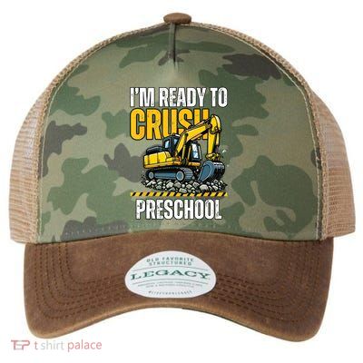 Im Ready To Crush Preschool Boy First Day Of Preschool Legacy Tie Dye Trucker Hat