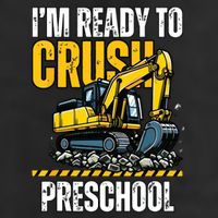 Im Ready To Crush Preschool Boy First Day Of Preschool 7 Panel Mesh Trucker Snapback Hat