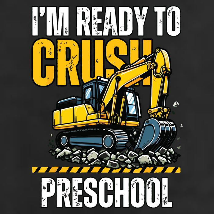Im Ready To Crush Preschool Boy First Day Of Preschool 7 Panel Mesh Trucker Snapback Hat