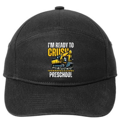 Im Ready To Crush Preschool Boy First Day Of Preschool 7-Panel Snapback Hat