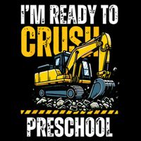 Im Ready To Crush Preschool Boy First Day Of Preschool Drawstring Bag