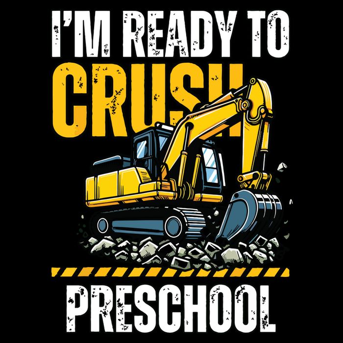 Im Ready To Crush Preschool Boy First Day Of Preschool Drawstring Bag