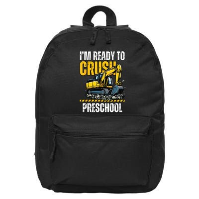 Im Ready To Crush Preschool Boy First Day Of Preschool 16 in Basic Backpack