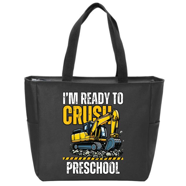 Im Ready To Crush Preschool Boy First Day Of Preschool Zip Tote Bag