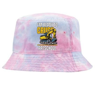 Im Ready To Crush Preschool Boy First Day Of Preschool Tie-Dyed Bucket Hat