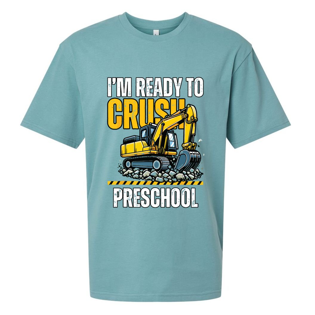 Im Ready To Crush Preschool Boy First Day Of Preschool Sueded Cloud Jersey T-Shirt