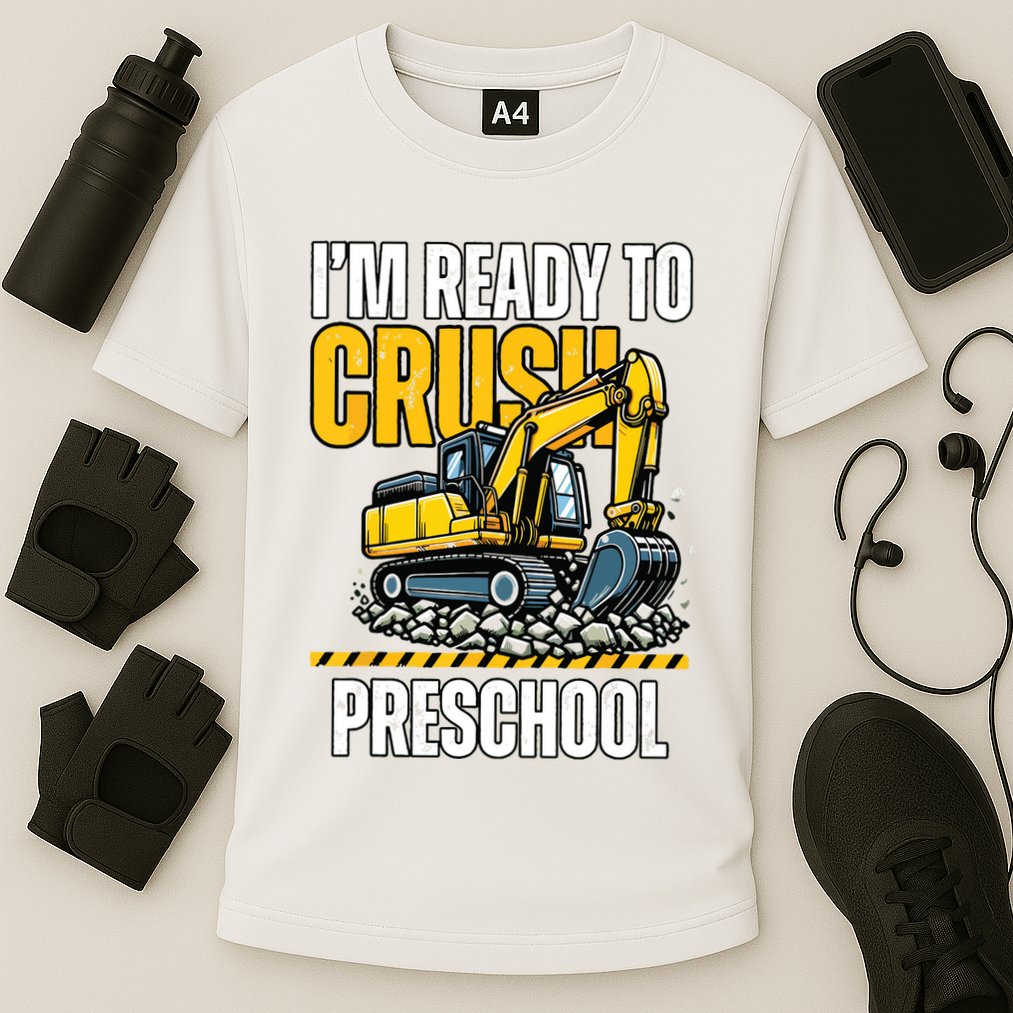 Im Ready To Crush Preschool Boy First Day Of Preschool Cooling Performance Crew T-Shirt