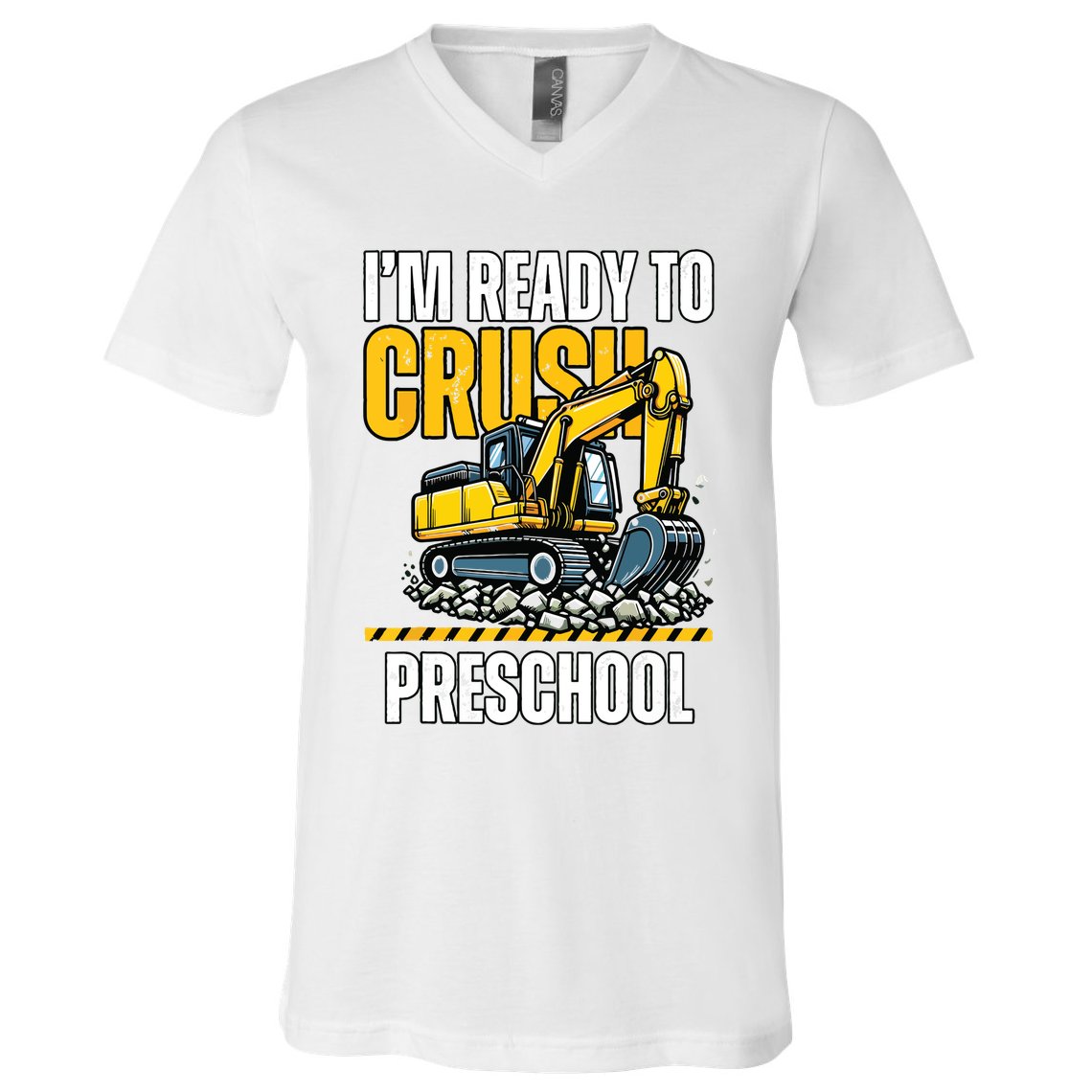 Im Ready To Crush Preschool Boy First Day Of Preschool V-Neck T-Shirt